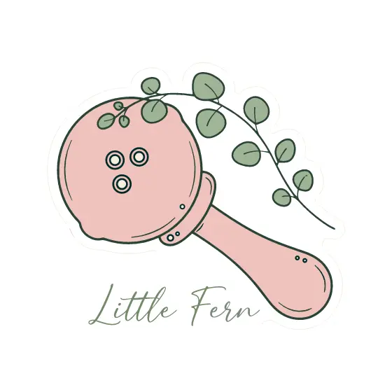Blush Rattle With Eucalyptus Sprig
