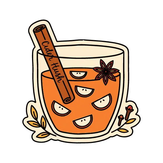 Cider Glass With Star Anise Garnish