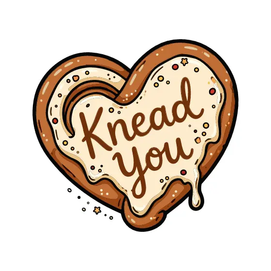 Heart Cinnamon Bun With Glaze Knead You
