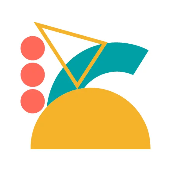 Abstract Geometric Mid-Century Modern Composition