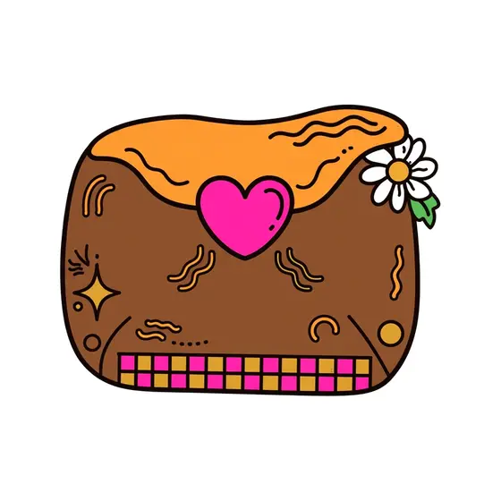 Brown Envelope With Top Daisy