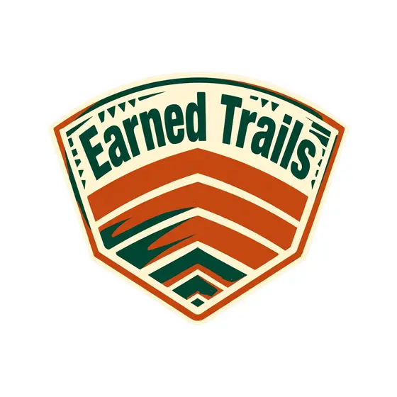 Rust Stripe Earned Trails Badge