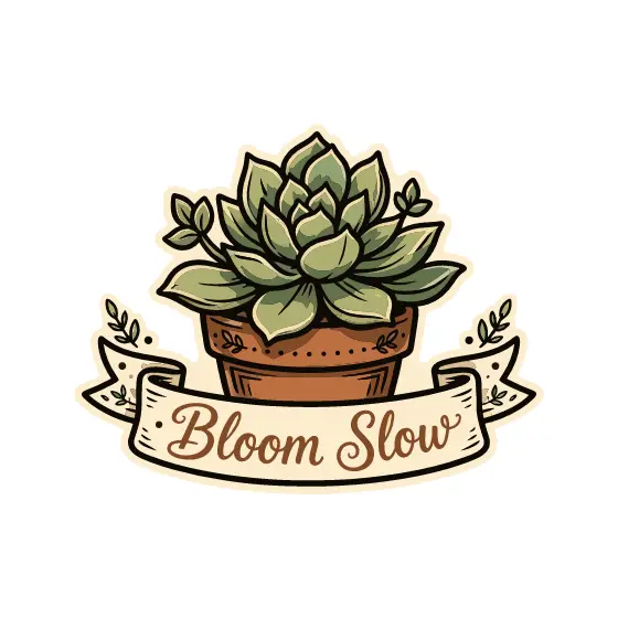 Succulent In Pot With Bloom Slow Banner
