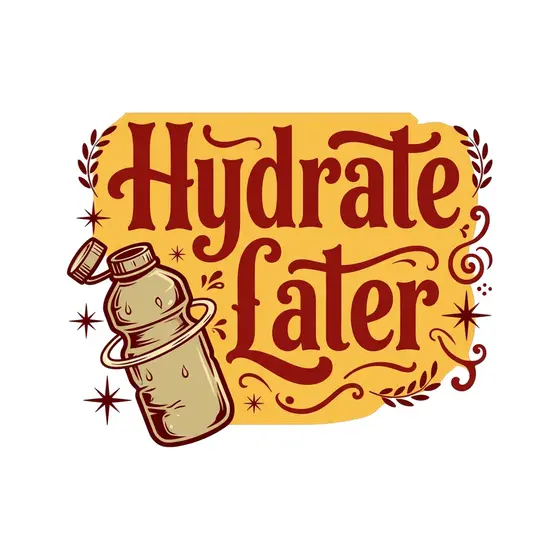 Mustard Badge Bottle Hydrate Later