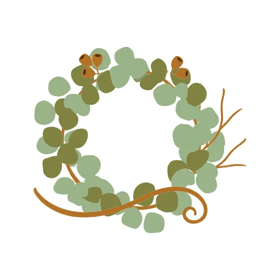 Two Tone Eucalyptus Leaf Wreath