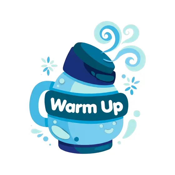 Blue Thermos With Flower Accents Warm Up