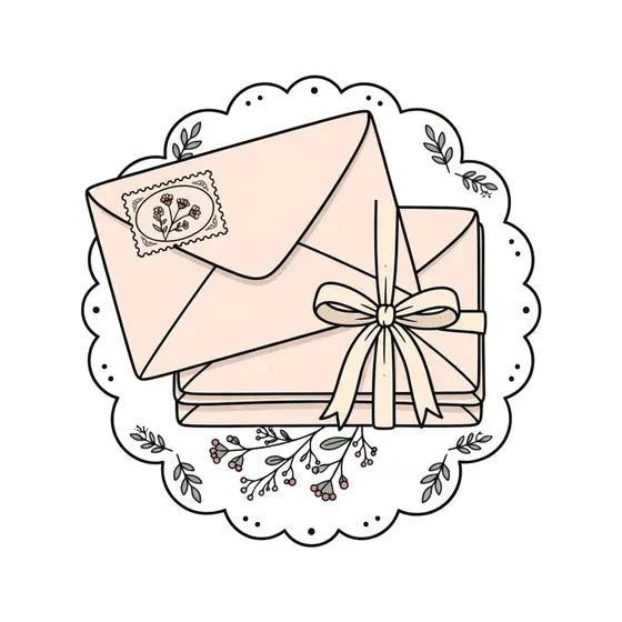 Pink Envelopes With Scalloped Border