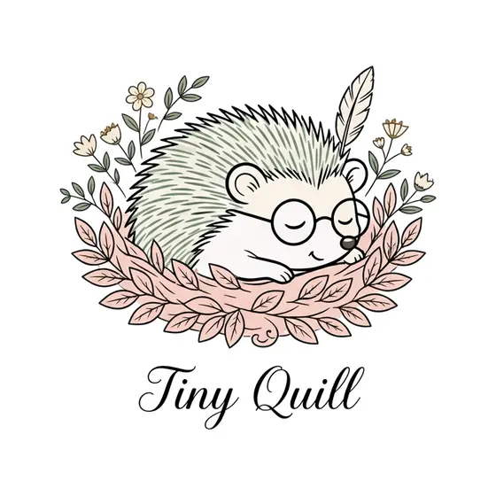 Hedgehog with Spectacles and Quill