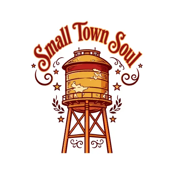 Mustard Water Tower With Star Wreath