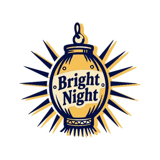 Oval Bright Night Lantern With Spiked Rays