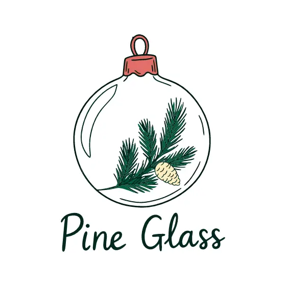 Glass Bauble With Pine Sprig and Cone