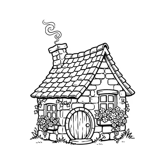 Stone Cottage With Round Door