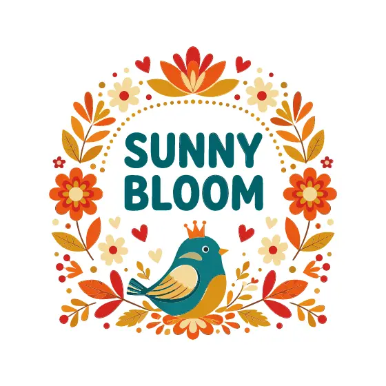 Teal Sunny Bloom Arch with Crowned Bird