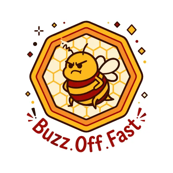 Angry Bee Honeycomb Badge Variant