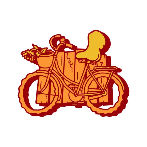 Retro Bicycle With Wicker Basket