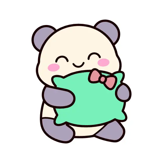 Panda Hugging Pillow With Pink Bow