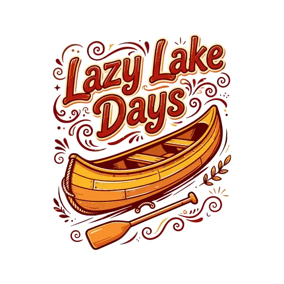 Orange Canoe With Oar Lettering