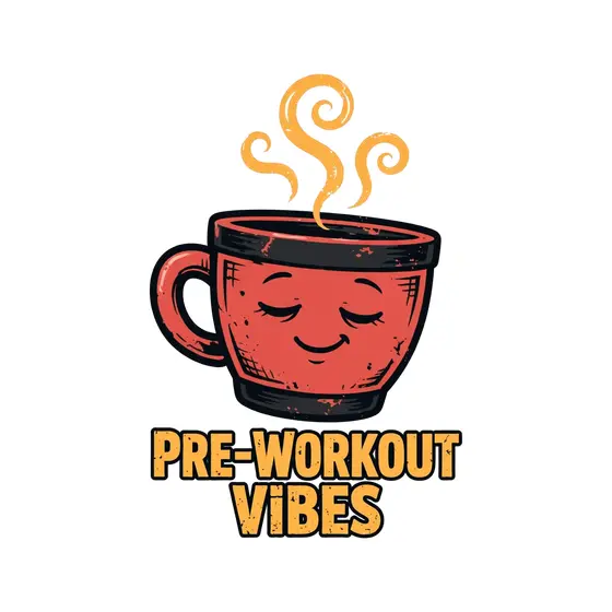 Smiling Red Mug With Gold Steam