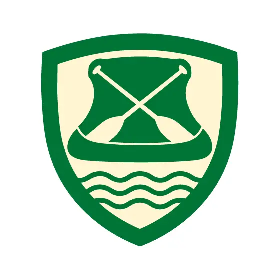 Shield Crest with Canoe and Water