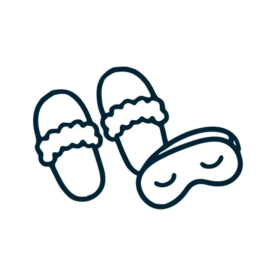Fluffy Slippers With Sleep Mask