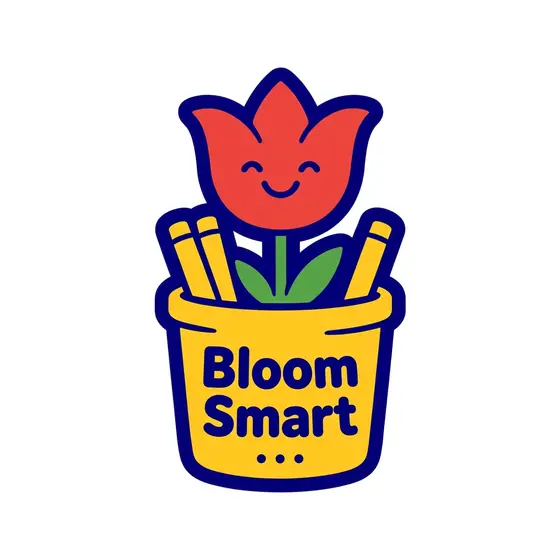Smiling Red Tulip in Yellow Pencil Cup