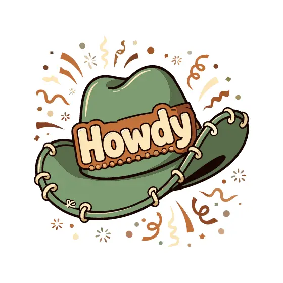 Sage Green Cowboy Hat With Howdy Band