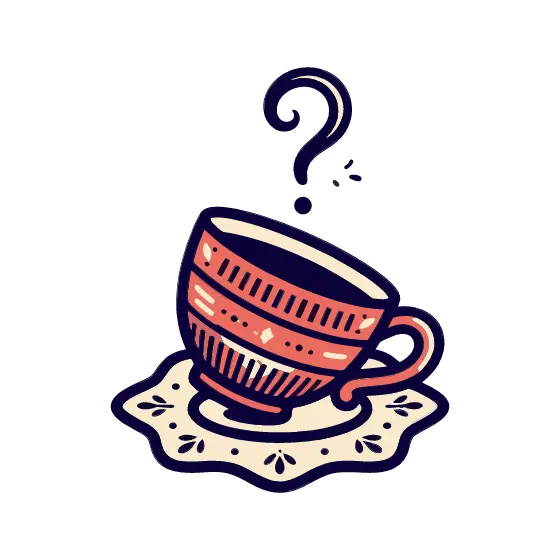 Coral Striped Teacup With Steam Dash