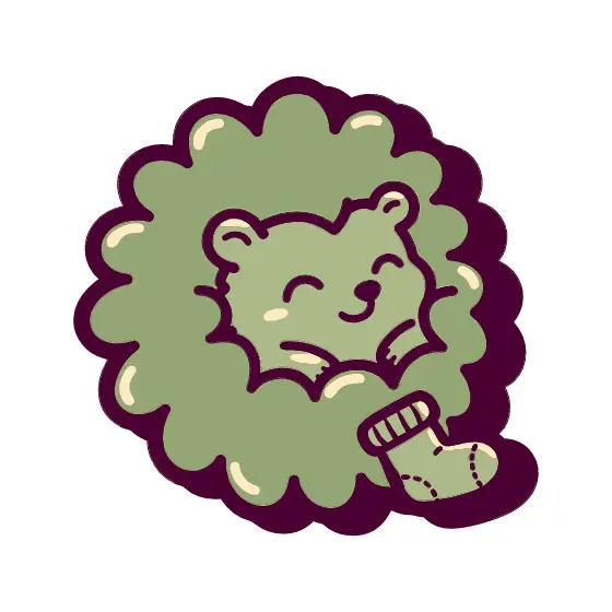Sleepy Hedgehog Curled Up With Slipper