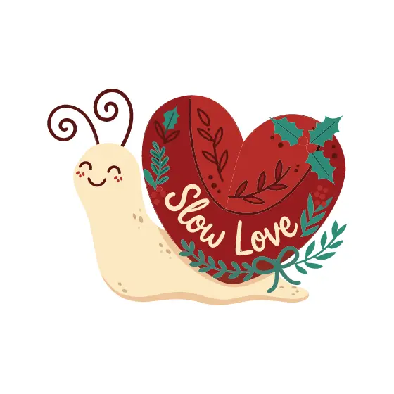 Snail With Leafy Heart Shell
