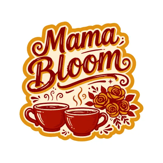 Mama Bloom Red Teacups and Gold Roses