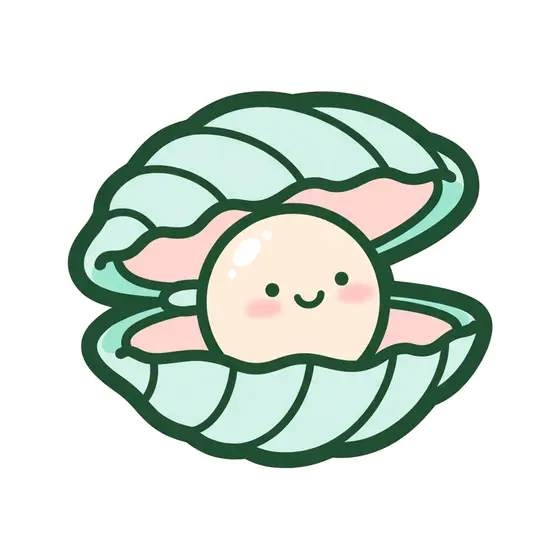 Smiling Pearl In Open Clam