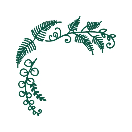 Fern and Eucalyptus Corner Sprig