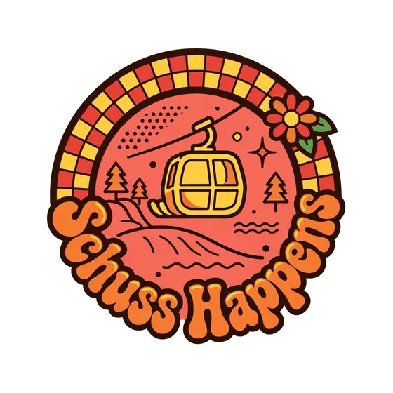 Schuss Happens Gondola Scene Badge