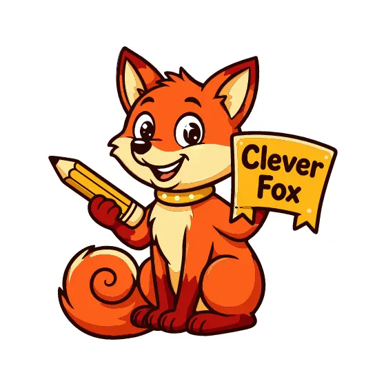 Clever Fox With Curled Tail and Banner