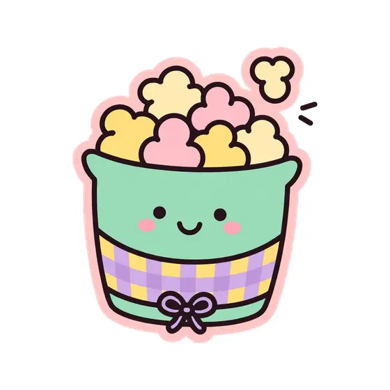 Mint Popcorn Bucket With Plaid Band