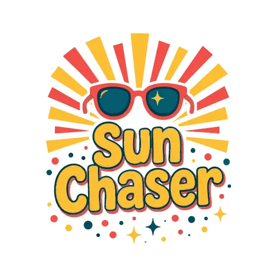 Yellow Sun Chaser With Red Rays