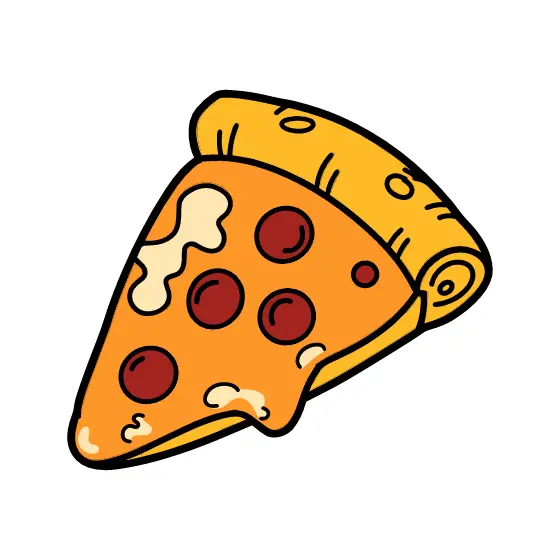 Pizza Slice With Melted Cheese Drip