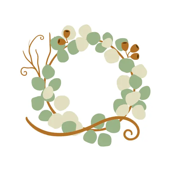 Cream And Sage Eucalyptus Wreath