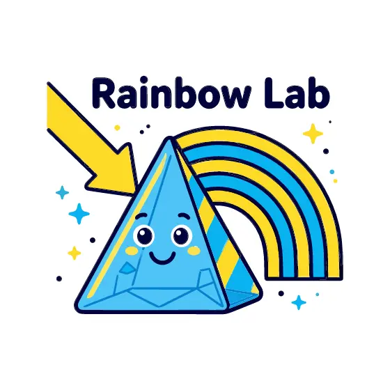 Smiling Prism Splitting Light Rainbow