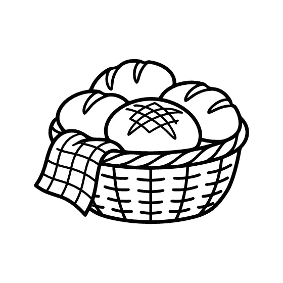 Scored Loaf Basket With Hanging Towel