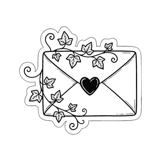 Ivy Envelope With Heart Seal