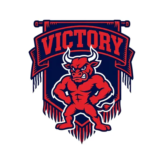 Red Bull Mascot on Navy Pennant