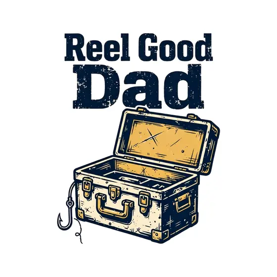 Reel Good Dad With Open Tackle Box