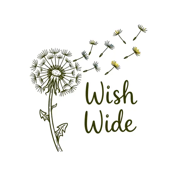 Dandelion Seeds Drifting With Wish Wide