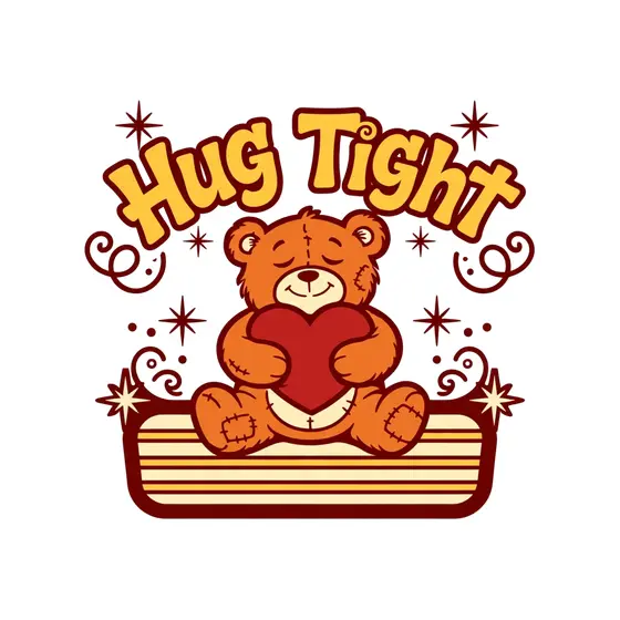 Brown Teddy Bear on Striped Pedestal