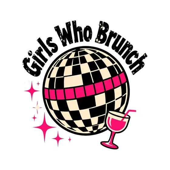 Black Lettered Disco Ball With Pink Band