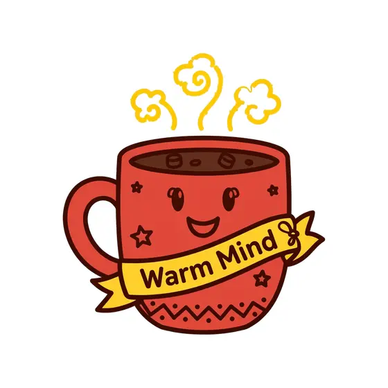 Red Mug With Star Pattern