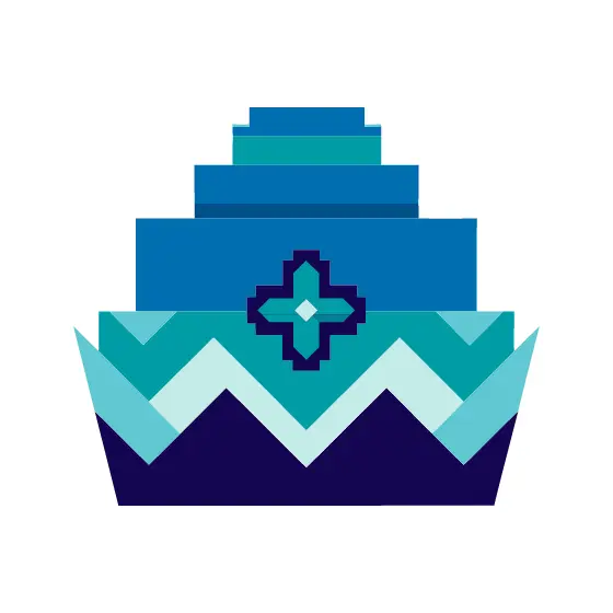 Stepped Tiered Nurse Hat With Motif