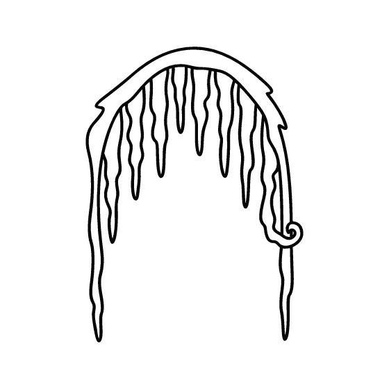 Arched Icicles With Curled Tip