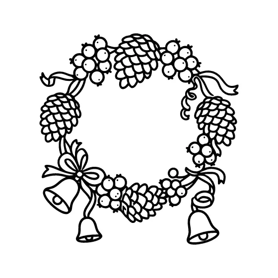 Pinecone Wreath With Ribbon Bows